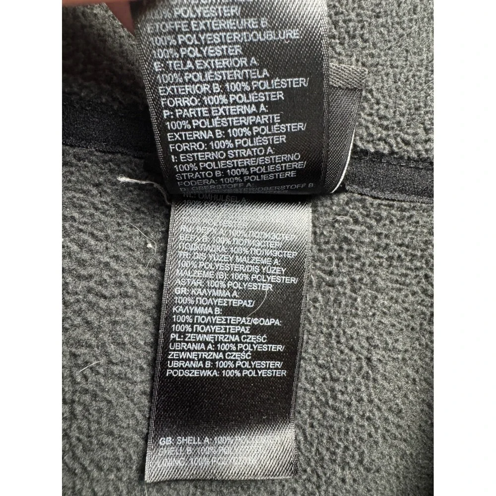 The North Face Mens‎ FlashDry Fleece Vest Gray Black Full Zip Large